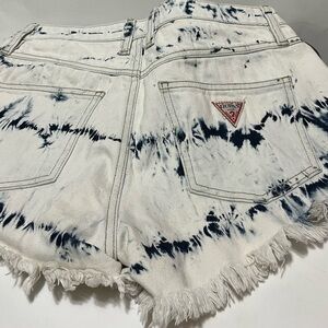 Vintage Y2K Rare High Waisted Acid Washed Guess Jean Shorts Sz 27 Women